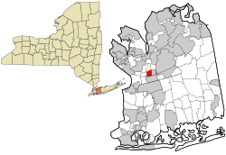 Nassau County New York incorporated and unincorporated areas Williston Park highlighted
